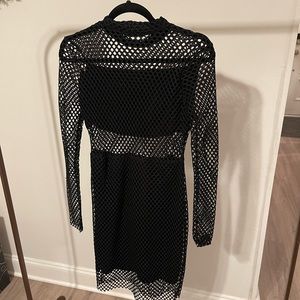 Missguided Black Mesh Dress EUC